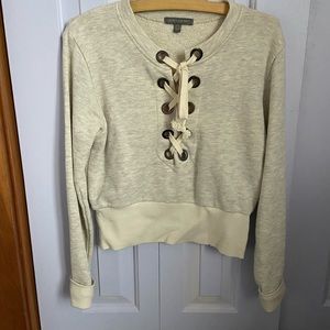 Long sleeve tie up top